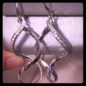 Touchstonec Crystal by Swarovski Twisted Earrings